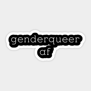 genderqueer af Sticker